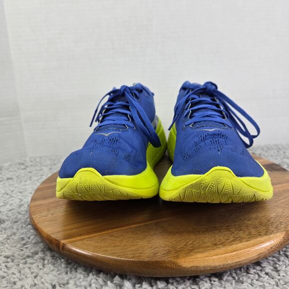 Hoka One One Carbon X Royal Blue Green Athletic Gym Daily Running Shoe Mens 11 - Picture 4 of 13